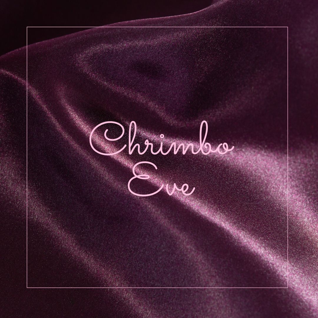 Elegant Christmas Eve Text on Satin Background