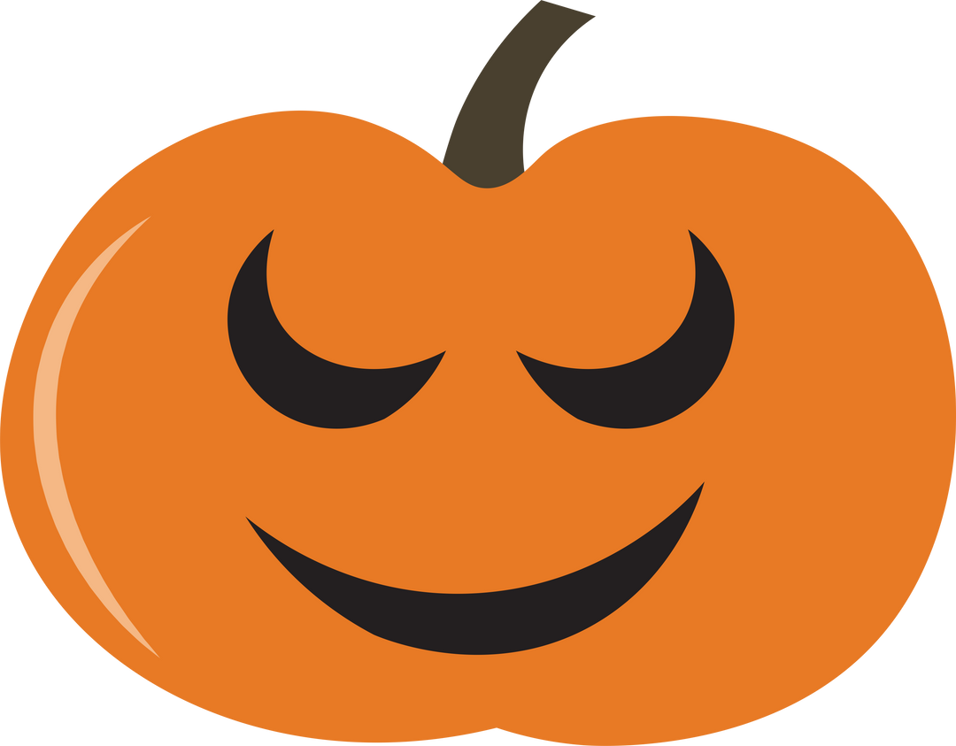 Smiling Orange Pumpkin Illustration on Transparent Background - Download Free Stock Images Pikwizard.com