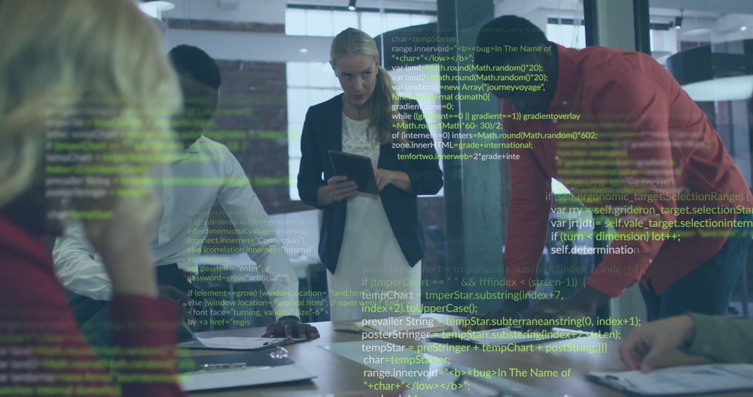 Innovative Team Analyzing Data in Modern Office Setting