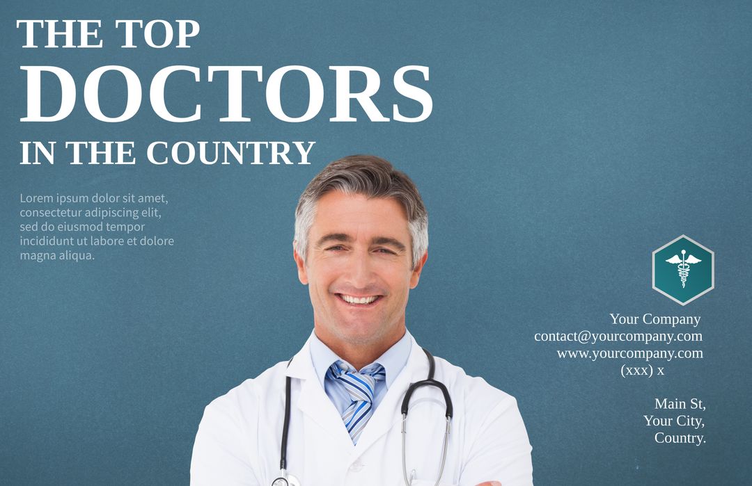 Top Doctor Advertising Medical Expertise and Professional Trust - Download Free Stock Templates Pikwizard.com