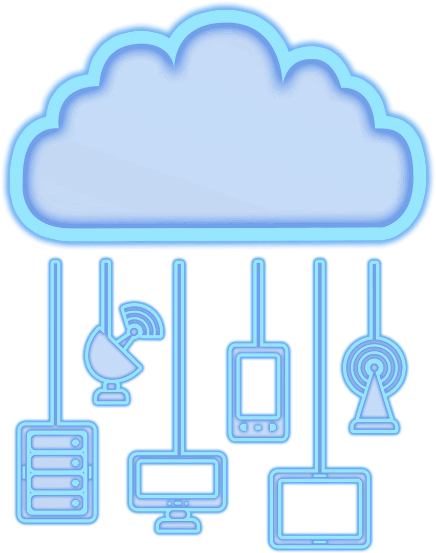 Transparent Cloud Computing Concept with Multidevice Connectivity - Download Free Stock Images Pikwizard.com