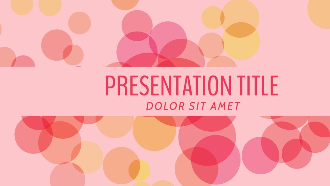 Creative Presentation Template with Abstract Circles