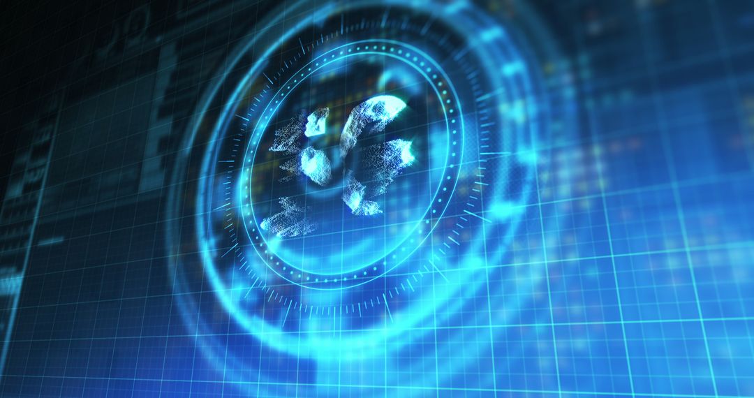 Futuristic 5G Technology with Digital Interface Art