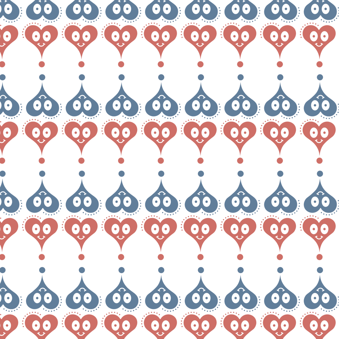 Vintage Heart Pattern with Transparency for Creative Designs