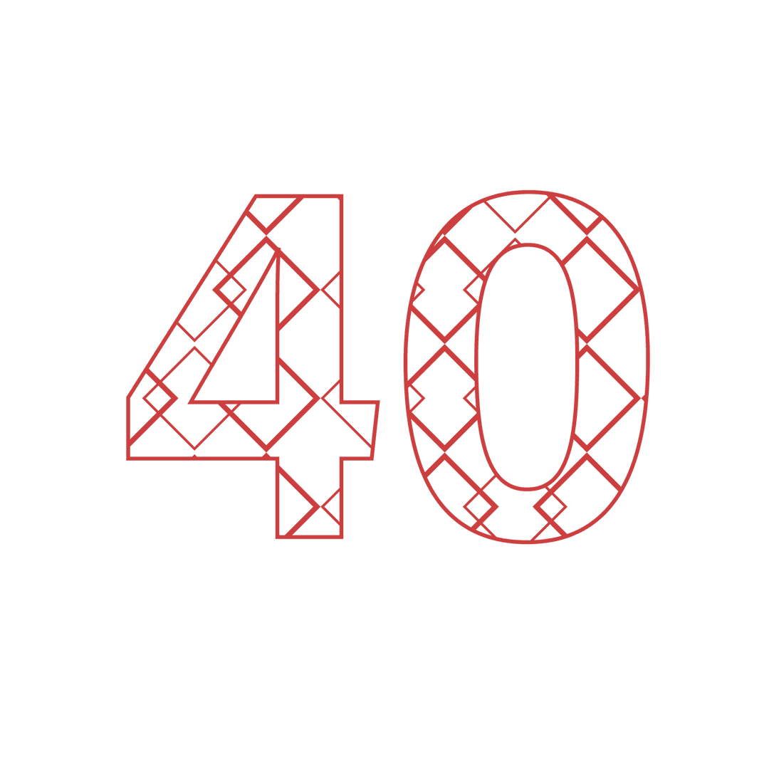 Red Pattern Number 40 on Transparent Background - Download Free Stock Images Pikwizard.com