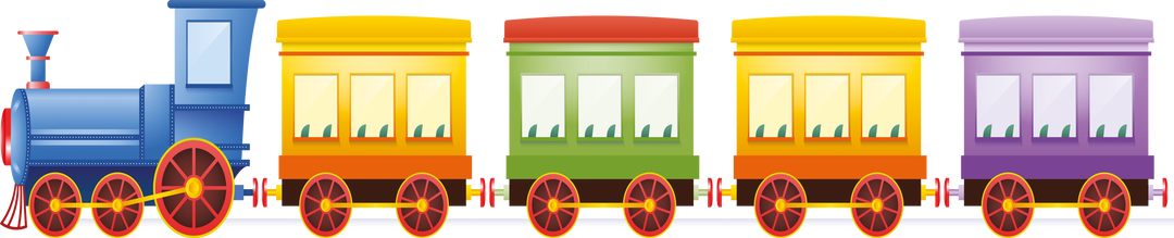 Colorful Cartoon Train on Transparent Background for Educational Use - Download Free Stock Images Pikwizard.com