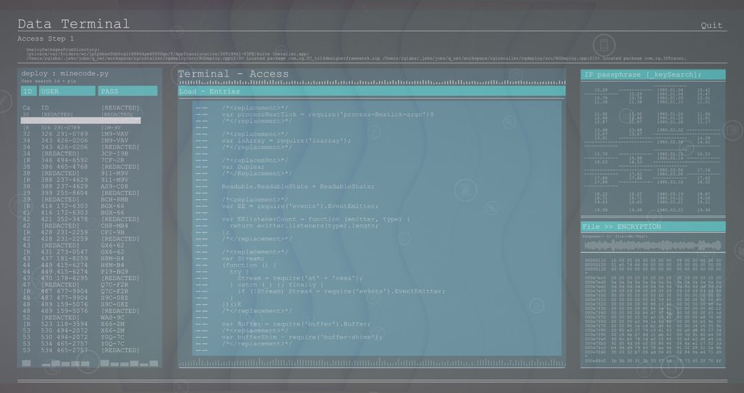 Digital Interface with Data Processing and Global Connectivity Theme