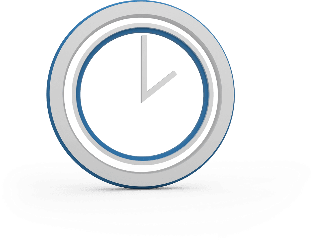 Minimalist Transparent Clock Icon with Blue Border - Download Free Stock Images Pikwizard.com