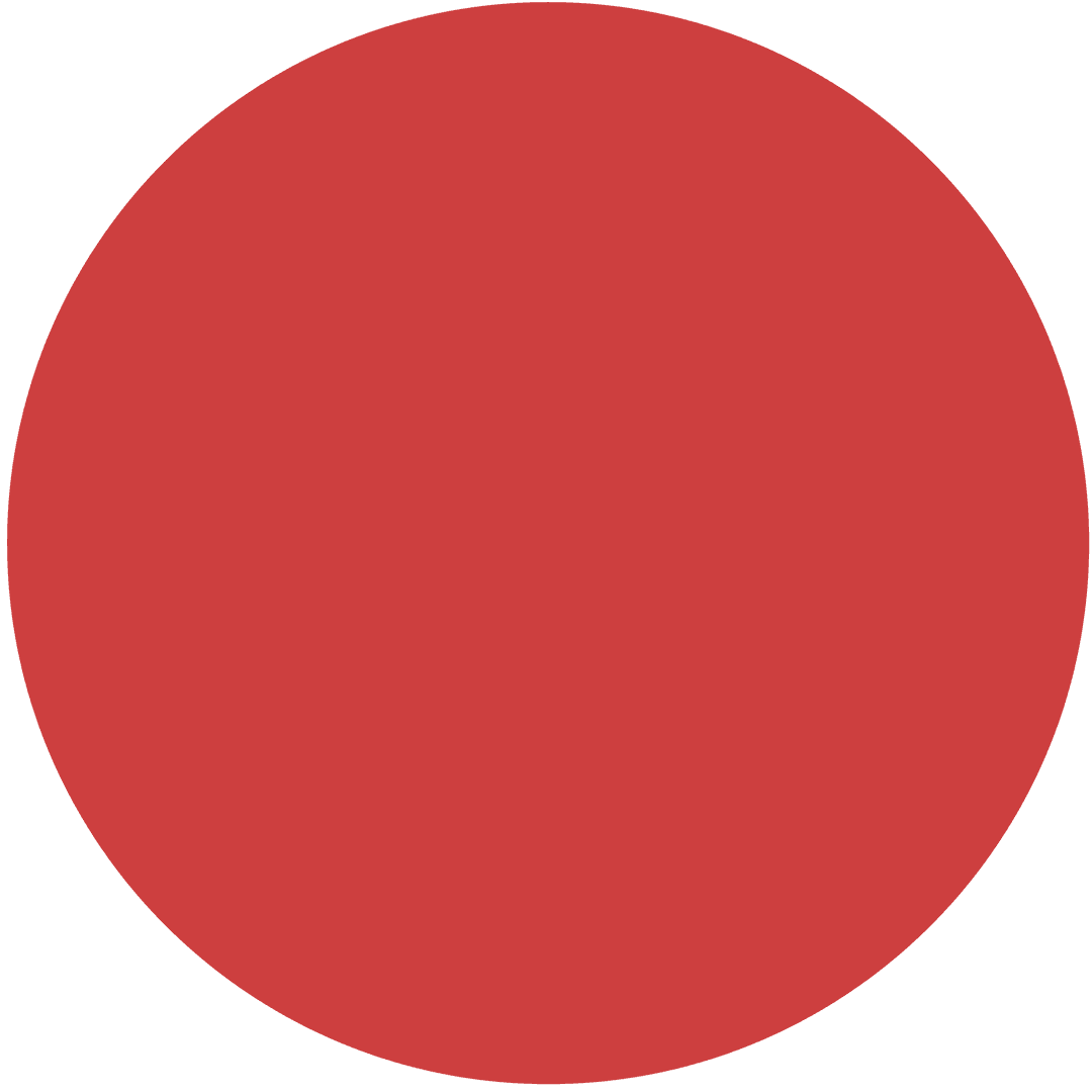 Bold Red Circle on Transparent Background Isolated for Design Mockup