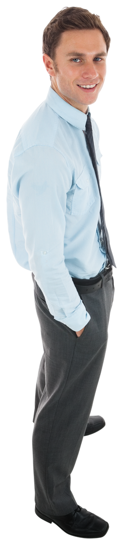 Confident Businessman in Blue Shirt on White Transparent Background - Download Free Stock Images Pikwizard.com