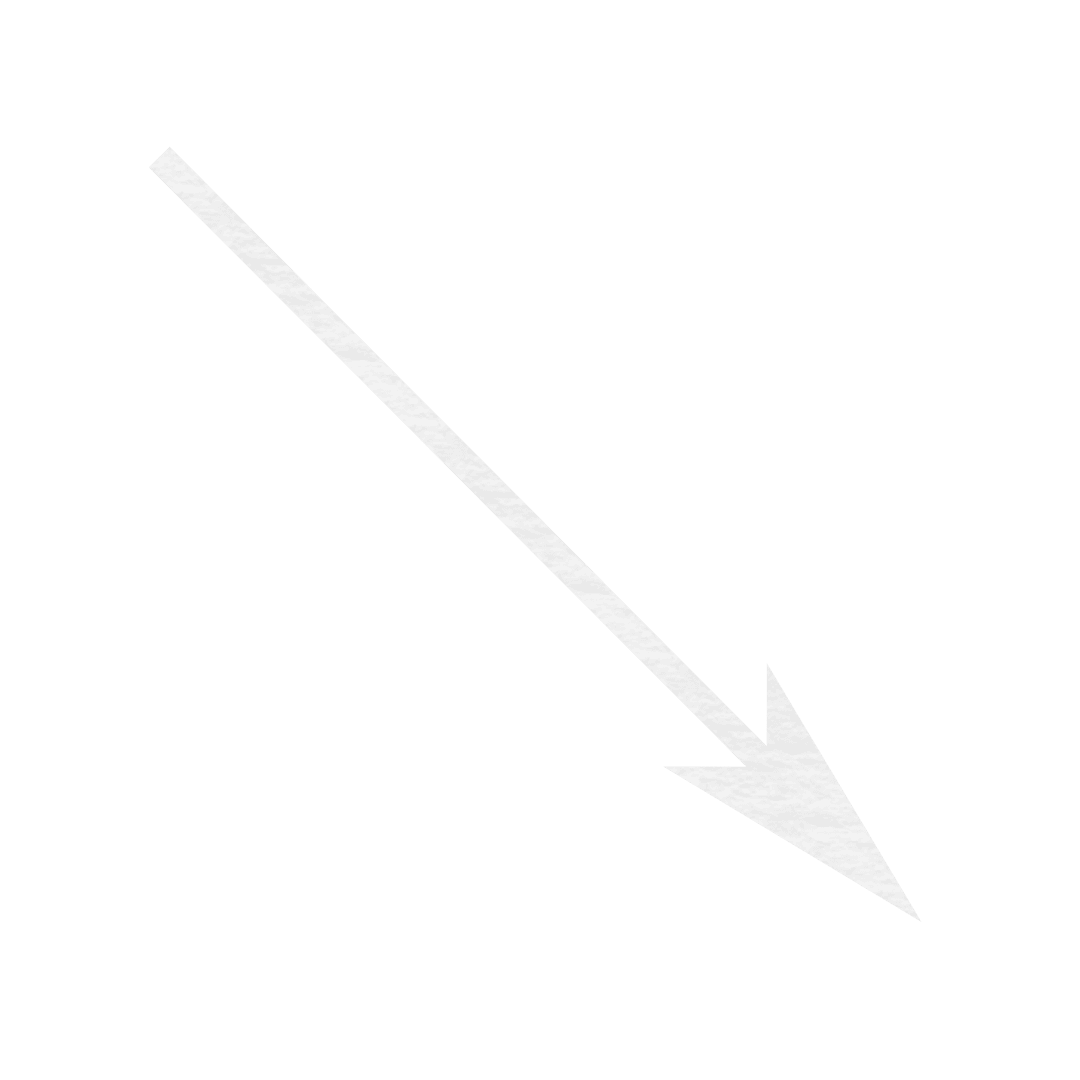 Transparent Diagonal Downward Arrow Symbol on Black Background