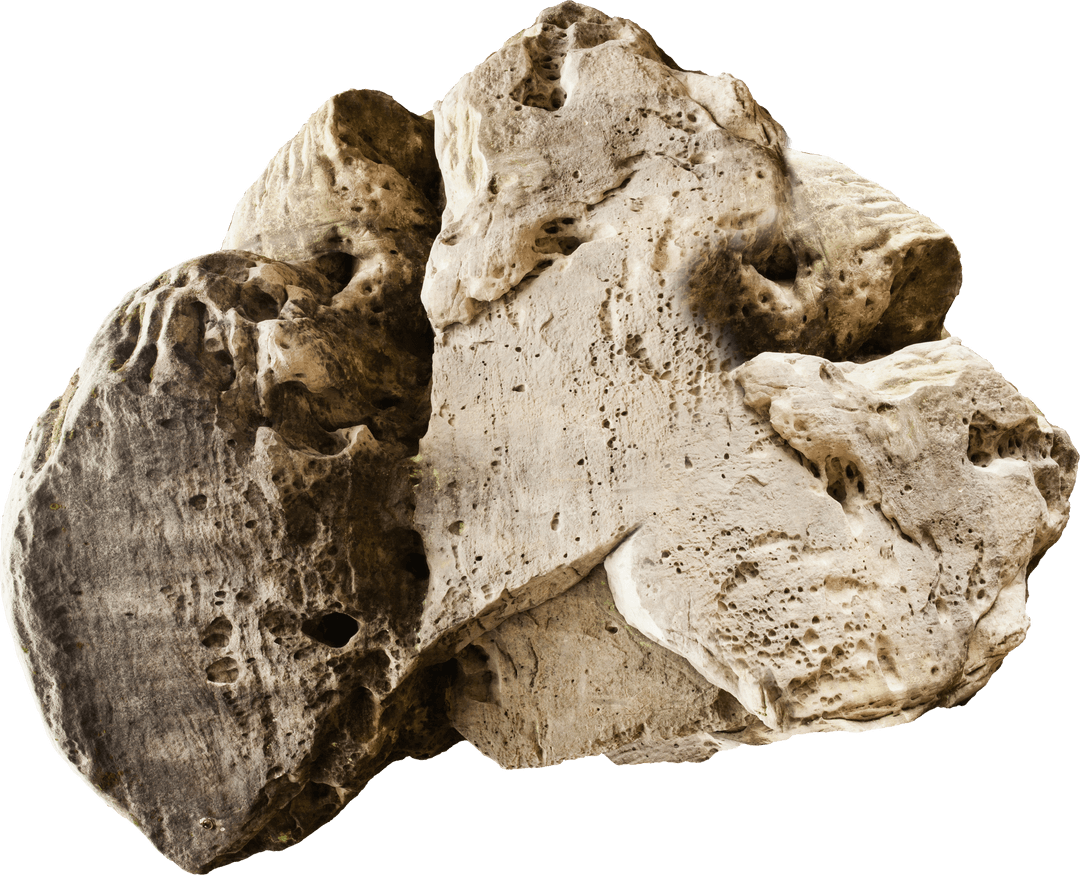 Transparent Rock Formation with Unique Erosion Pattern