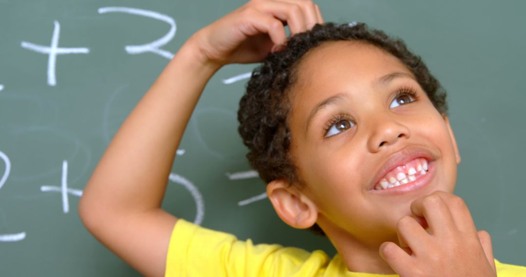 Imaginative Schoolboy Pondering Math Solutions
