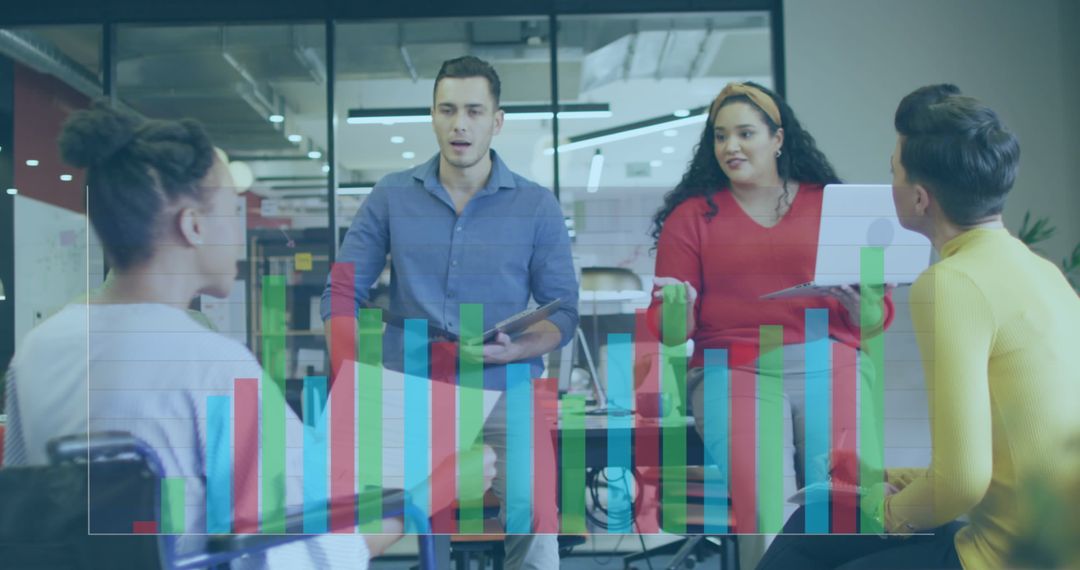 Diverse Team Discussing Business Strategy in Digital Interface