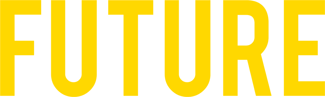 Future Text in Bold Yellow on Transparent Background