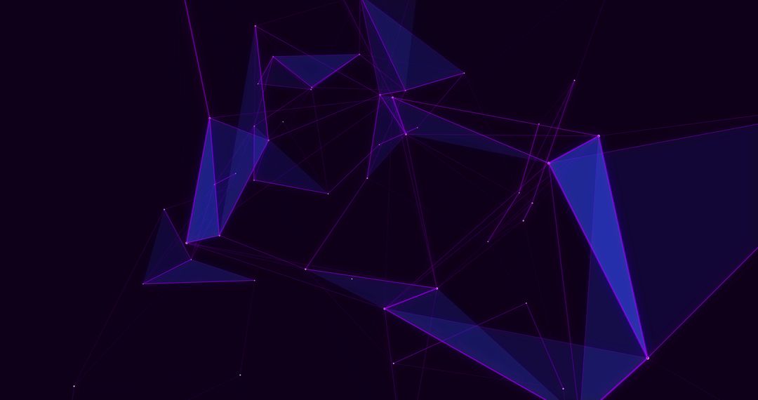 Purple Geometric Network on Dark Background