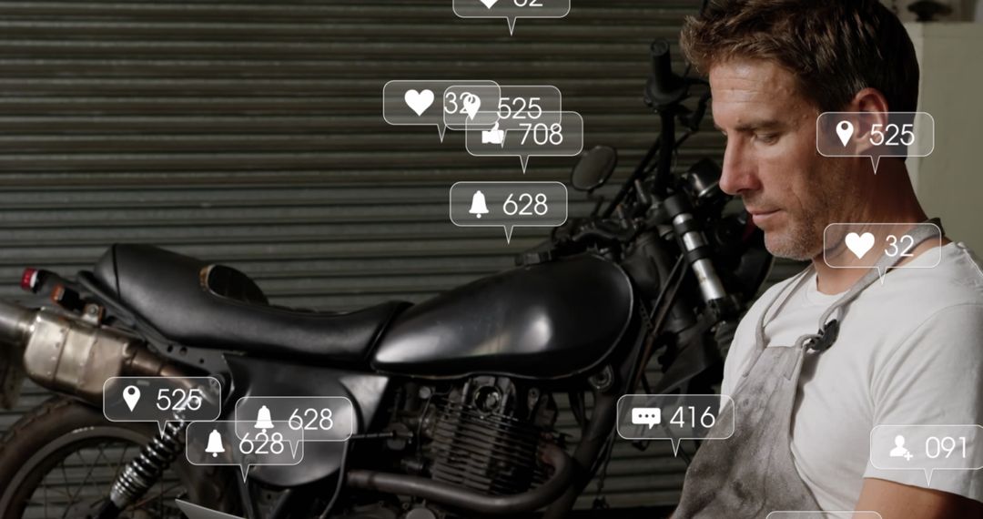 Mechanic Handling Digital Engagement over Motorcycle