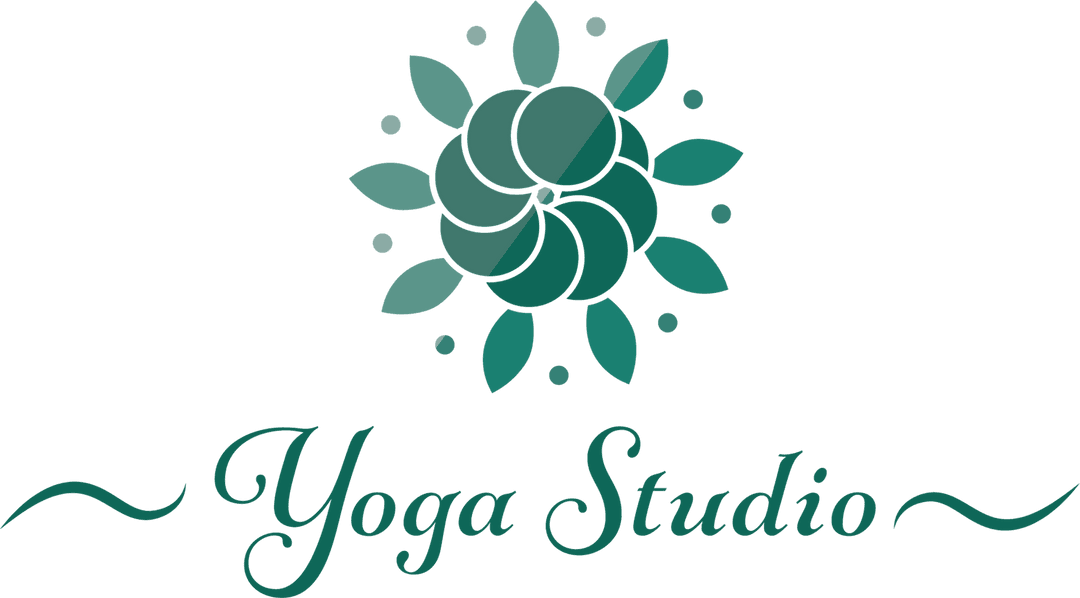 Elegant Flower with Yoga Studio Text on Transparent Background