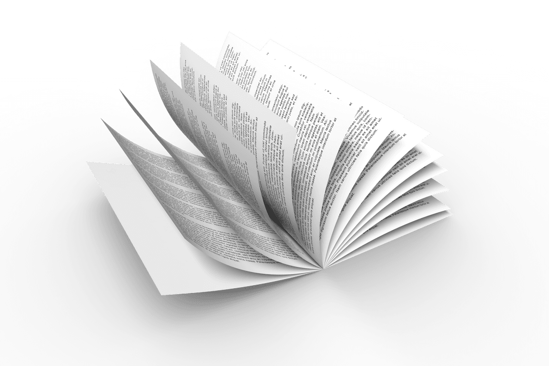 Transparent Open Book with Flipping Pages Concept