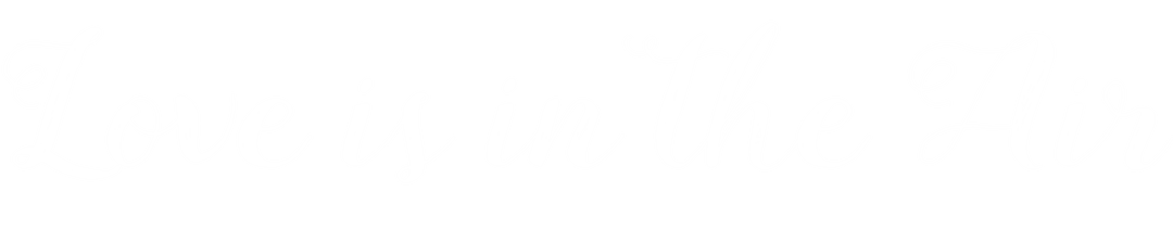 Charming Calligraphy Text Love is in the Air PNG Transparent
