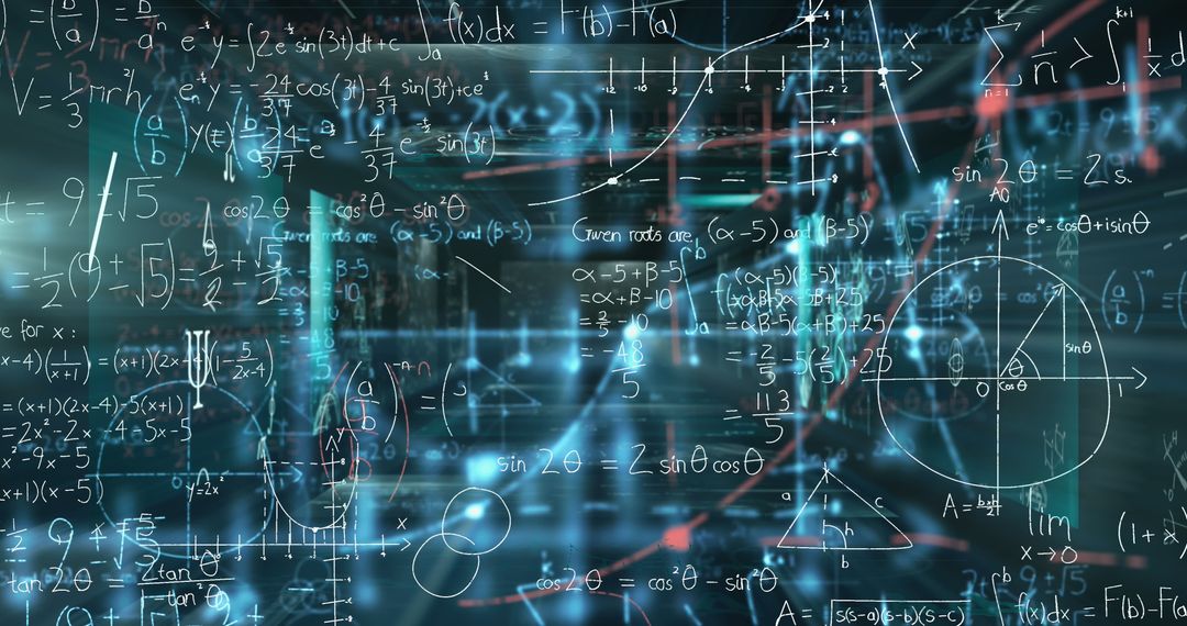 Mathematical Equations Overlay with Digital Interface