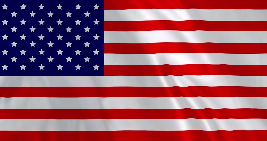 Waving United States Flag Symbolizing Democracy and Pride
