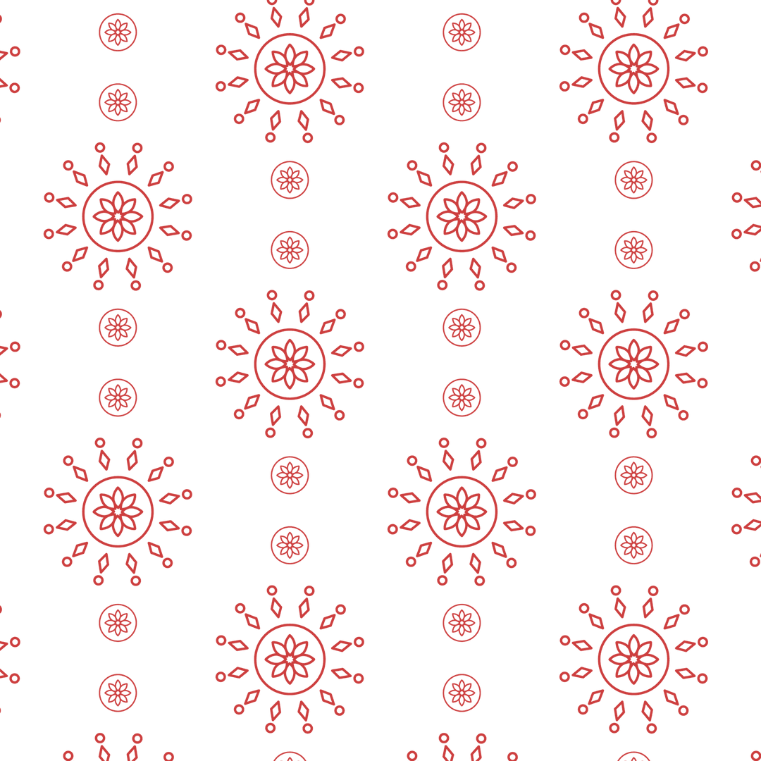 Red Pandemic Pattern on Transparent Background for Creative Use