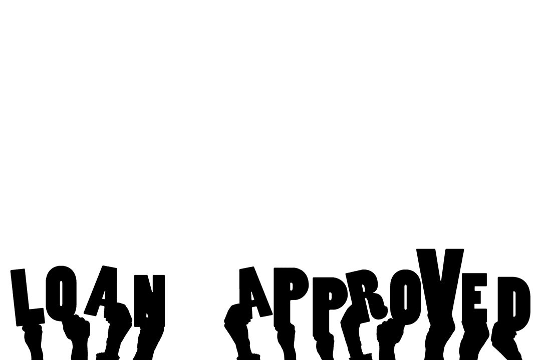 Transparent Loan Approved in Hands Icon Vector Illustration