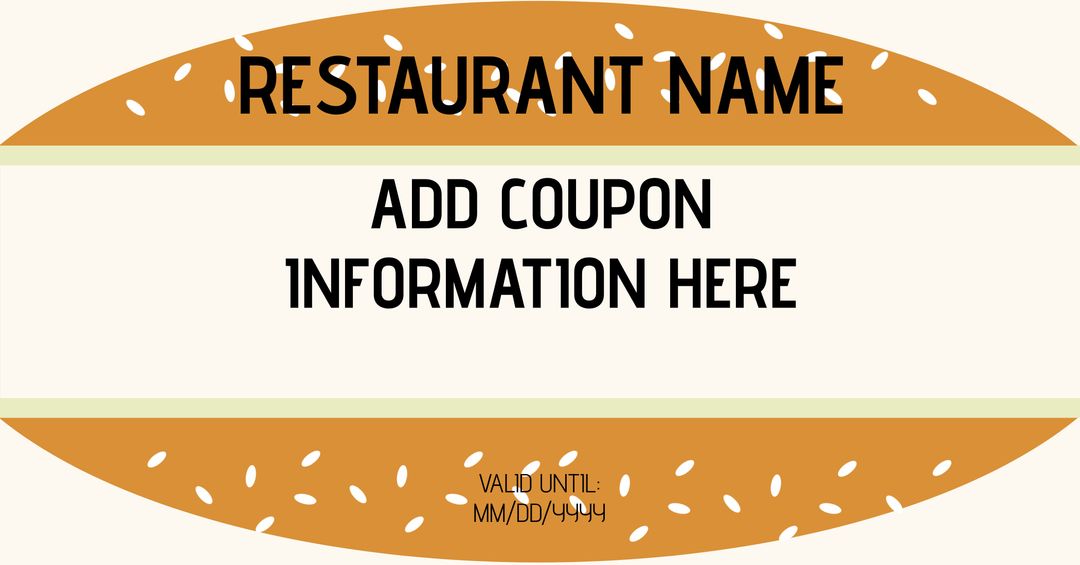 Editable Restaurant Coupon Template for Food Promotions - Download Free Stock Templates Pikwizard.com