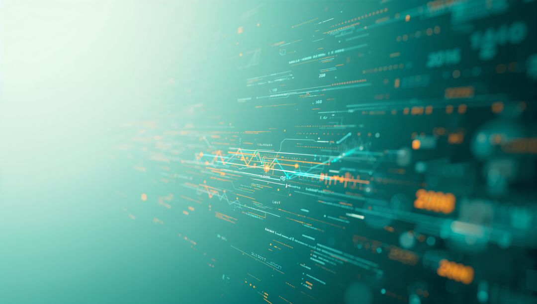 Futuristic Data Visualization with Technology Borders