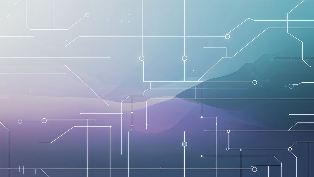 Abstract Digital Circuit Network with Futuristic Design