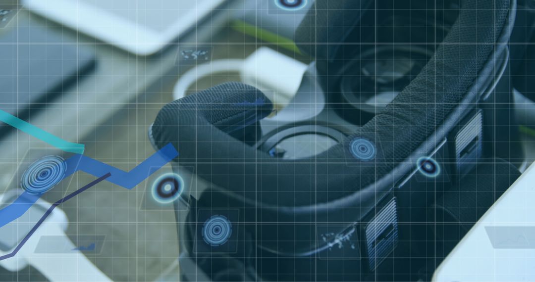 Virtual Reality Headset with Graphical Data Interfaces