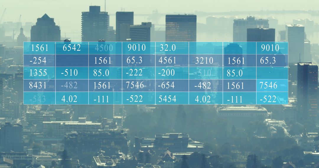 Digital Data Overlay on Urban Cityscape