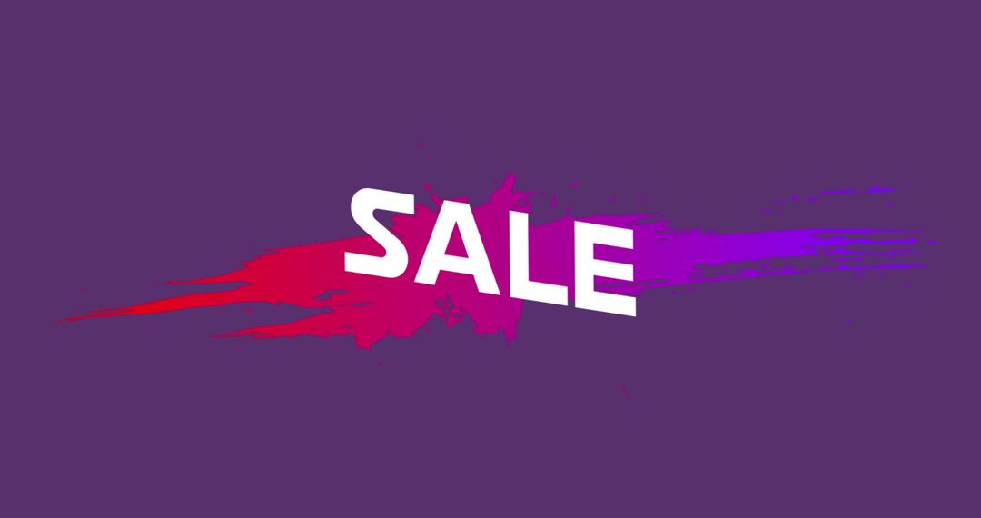 Colorful Sale Banner with Brush Stroke Effect