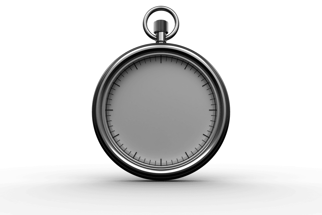 Minimalist Transparent Stopwatch Without Clock Hands