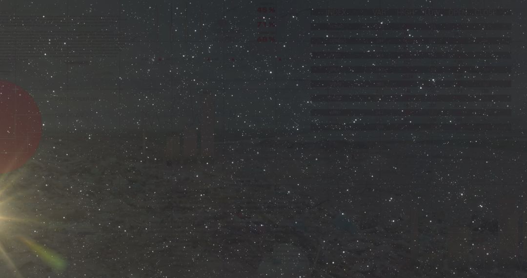 Digital Finance Data Overlay with Bokeh Lights