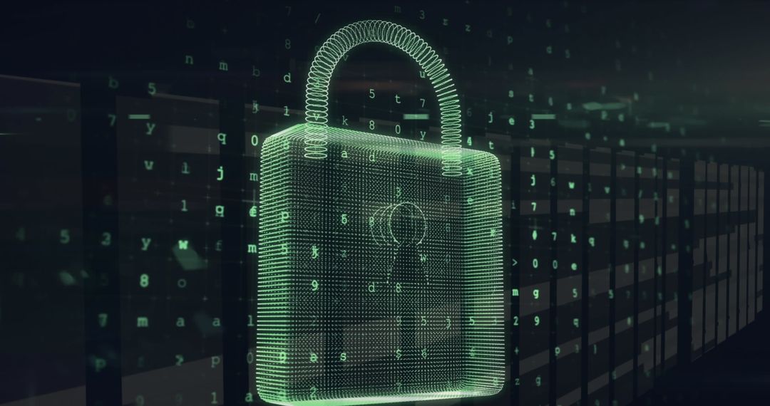Digital Lock Visualizing Cybersecurity and Data Protection