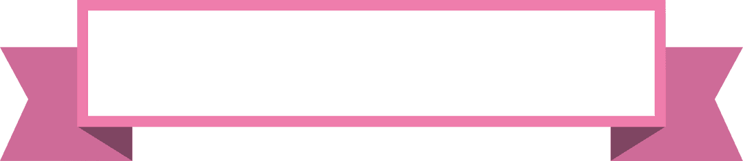 White and Pink Banner with Copy Space on Transparent Background