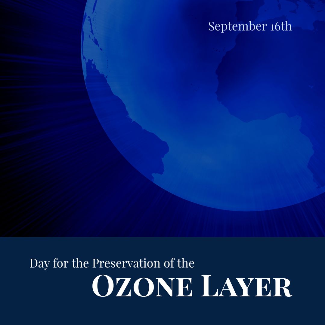 Ozone Layer Preservation Day Earth Illustration with Date