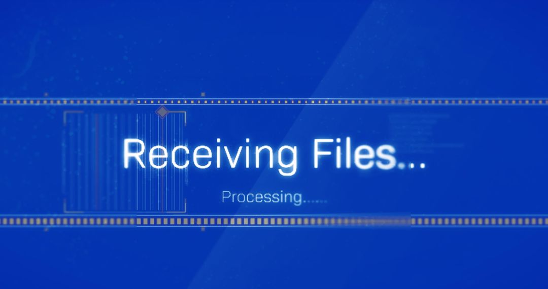 Digital Data Transfer Concept with Blue Interface