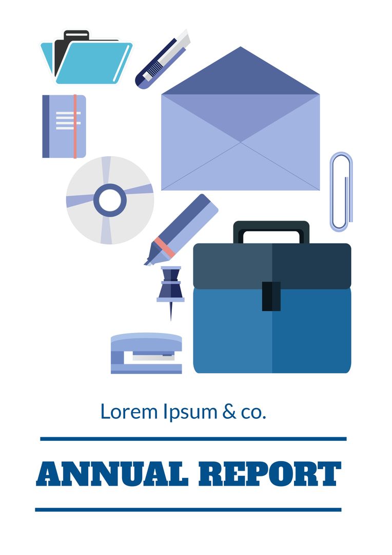 Business Tools and Documents Illustration for Corporate Templates