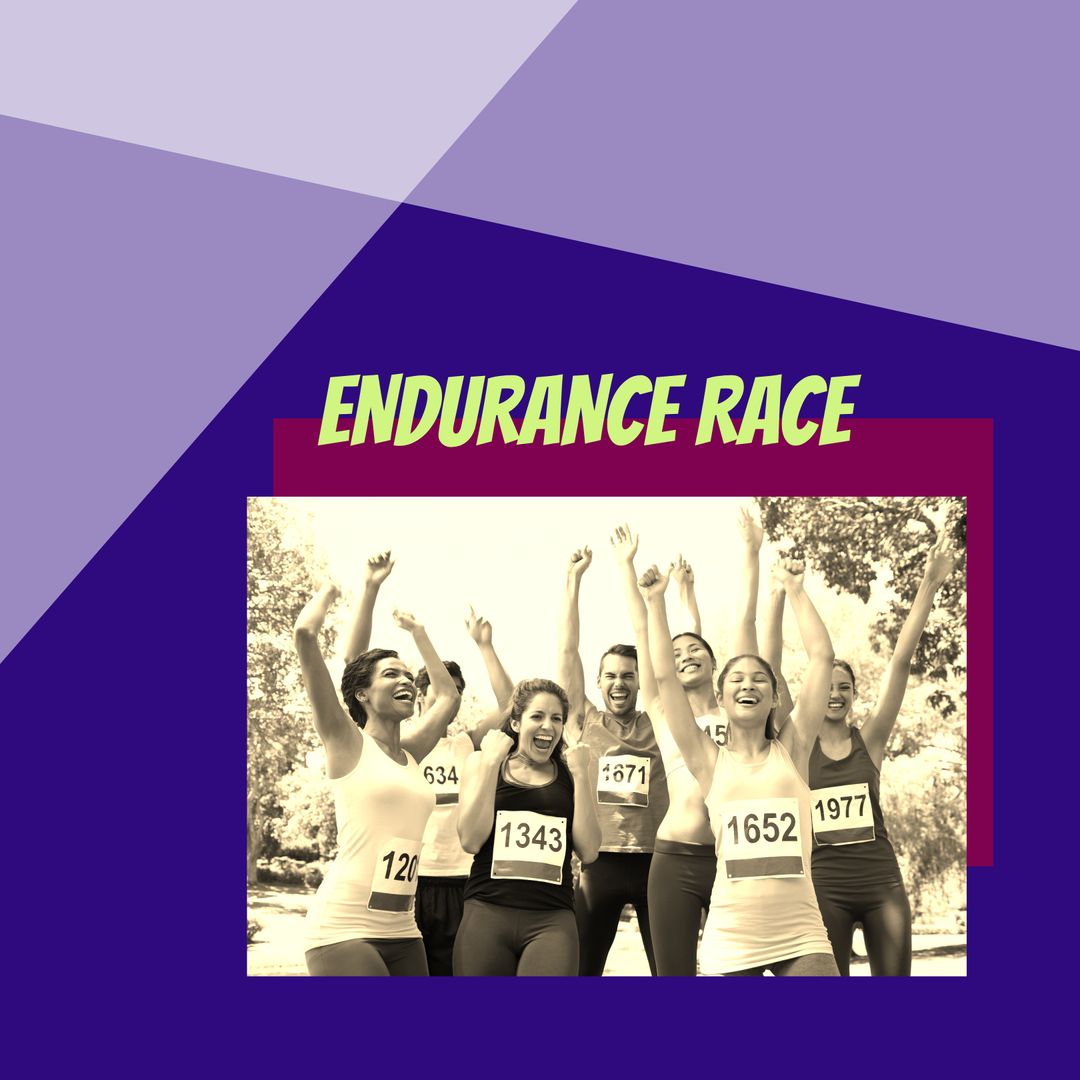 Diverse Group Celebrating Marathon Finish at Endurance Race - Download Free Stock Templates Pikwizard.com