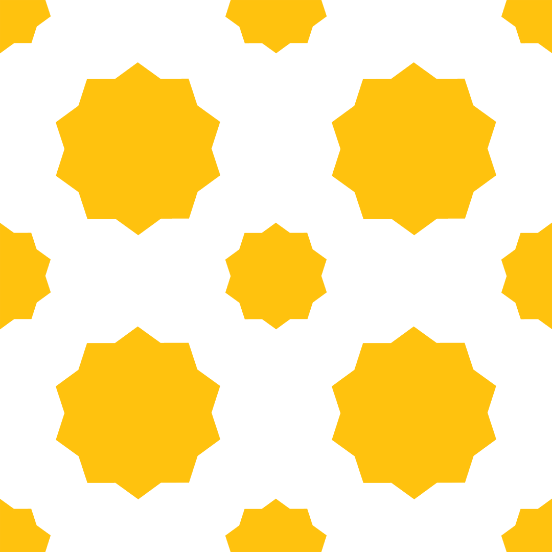 Yellow Stars Pattern on Transparent Background, Abstract Vector Design