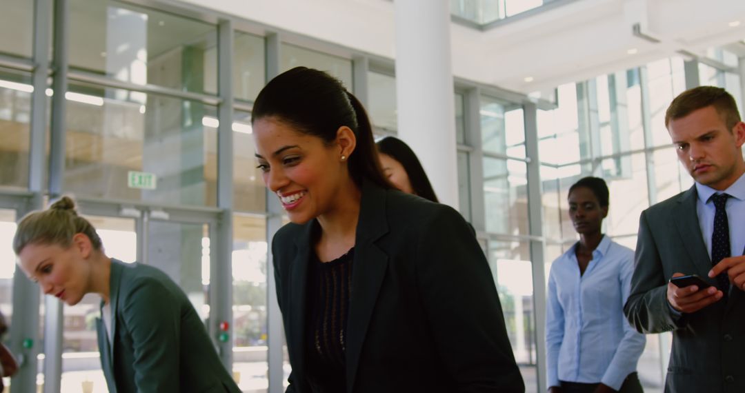 Diverse Business Professionals Registering for Conference