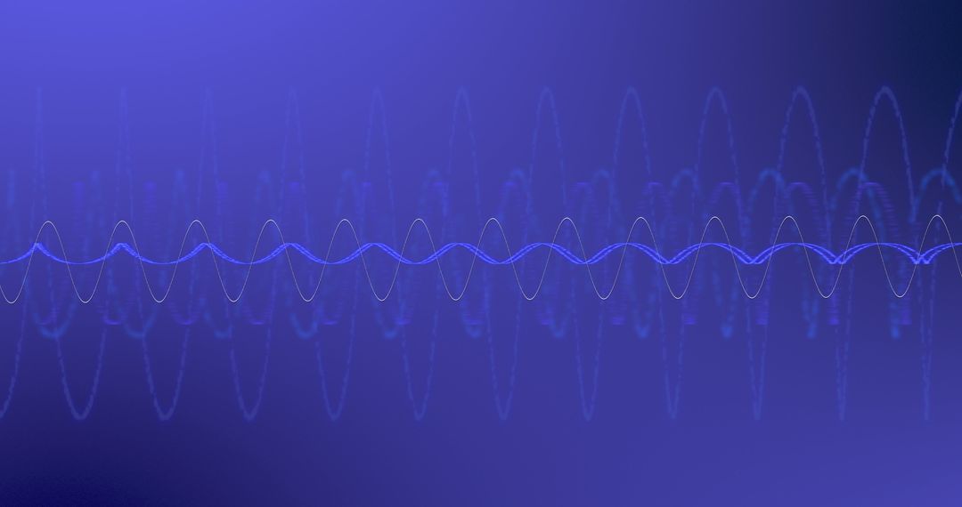 Neon Network on Purple Background with Glowing Connectivity Lines