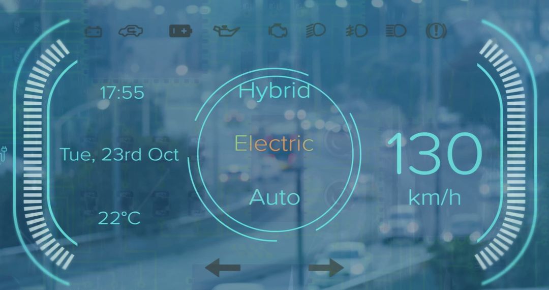 Futuristic Digital Data Overlay on Urban Transportation