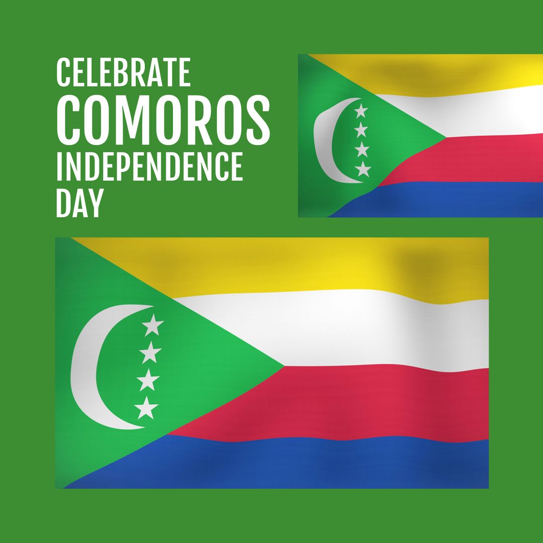 Celebrate Comoros Independence Day with National Flag Illustration