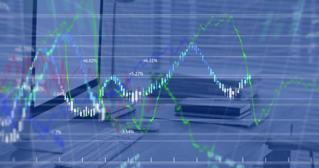 Financial Data Analysis on Office Desk, Stock Market Concepts