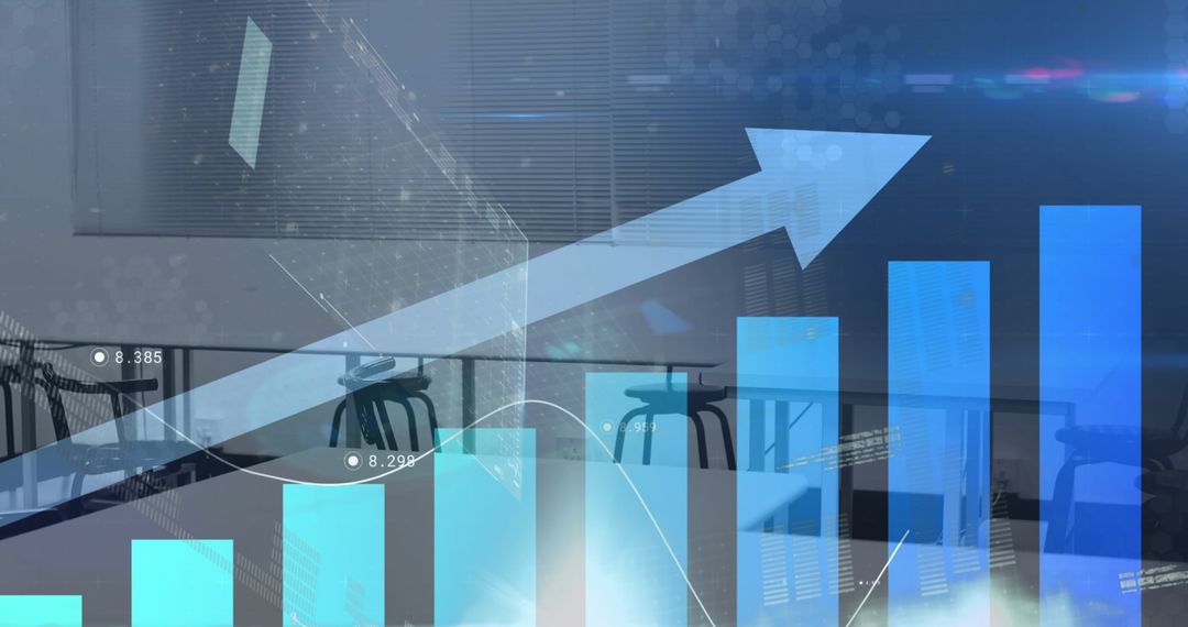 Rising Data Analysis Against Modern Office Backdrop