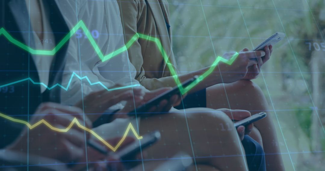 Business Growth with Mobile Data Analytics Concept